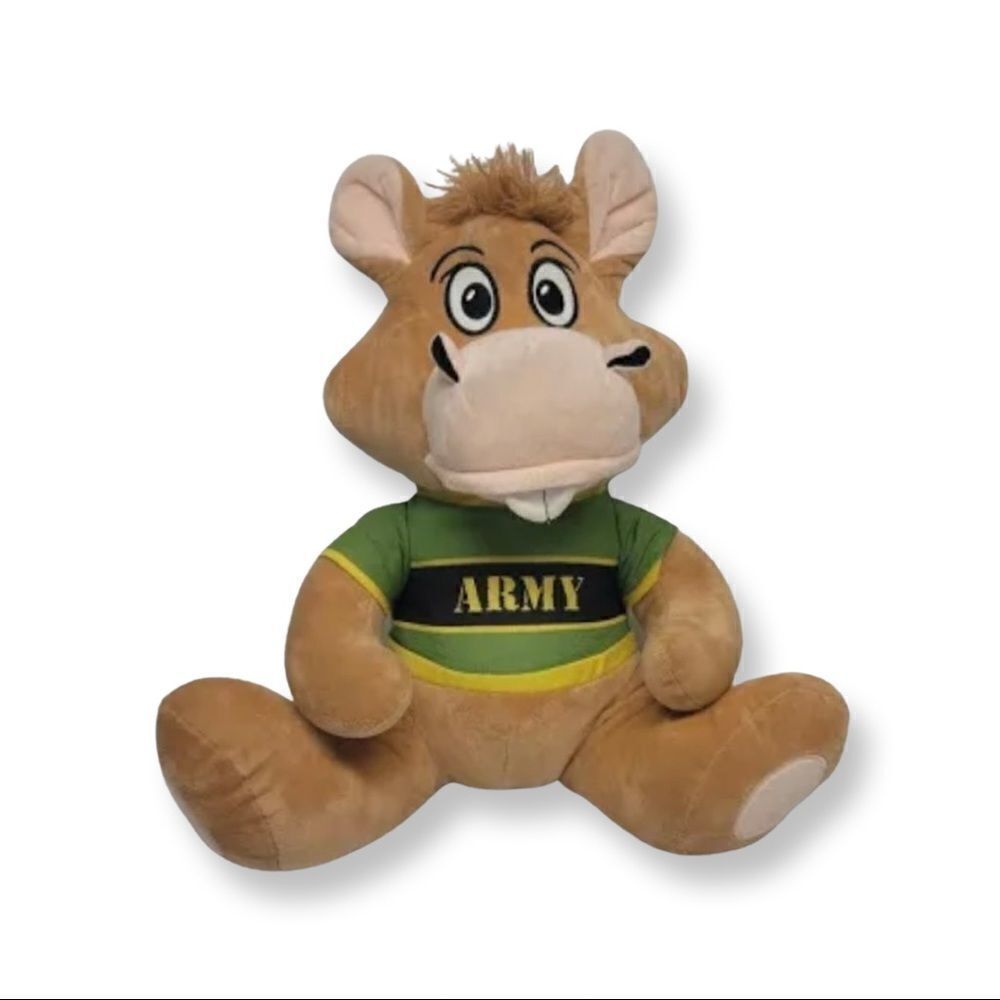USArmy Mascot Jumbo Stuffed Plush Jackson Mule/Donkey Military Veterans Armed 